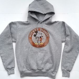 Mickey Mouse Disney Parks Sweatshirt Hoodie Vintage Vibes Hanes Pullover Small